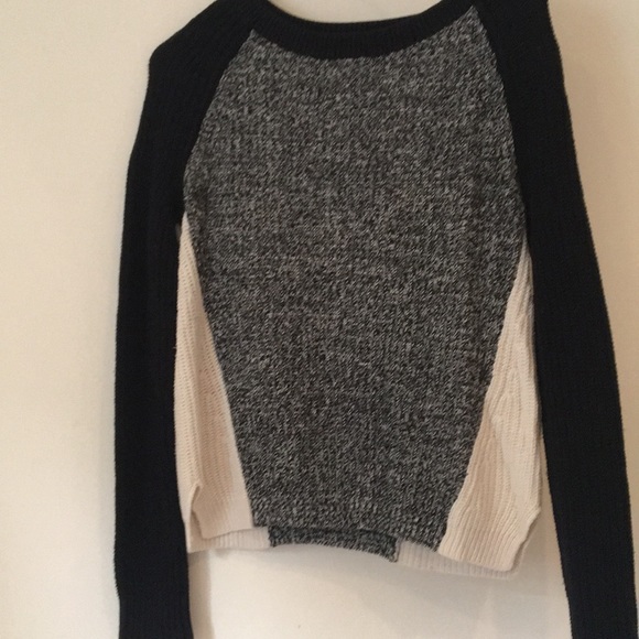 Express Sweaters - Express Tri-Color Knit Crew